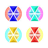 Emblem volume triangles of different sizes