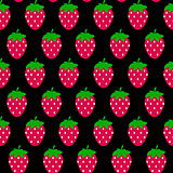 Simple Strawberry Seamless Pattern Background Vector Illustratio