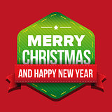 Merry Christmas and Happy New Year greeting