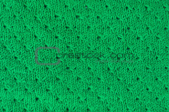 Green Knitted fabric texture
