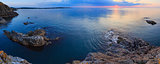 Morning sea coast panorama.