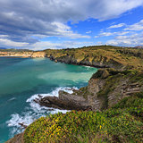 Summer ocean bay coastline (Spain).