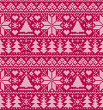 pattern with trees and snowflakes