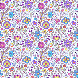 pattern with abstract flowers.