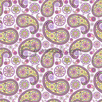 paisley pattern on white bsckground