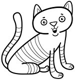 cat character coloring page