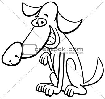 dog character coloring page
