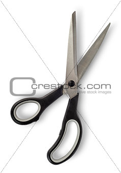 Disclosed big scissors with black handles