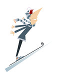 Man a ski jumper