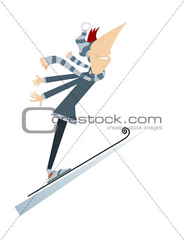 Man a ski jumper