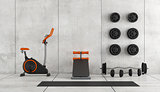 Modern room with gym equipment