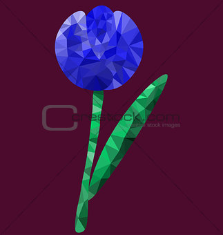 Polygon blue flower image