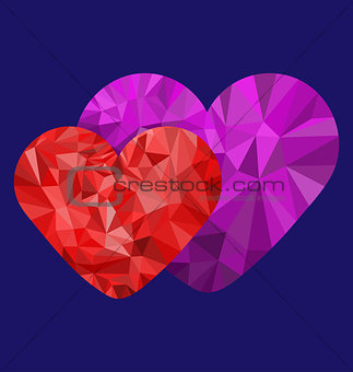 Polygon loving heart