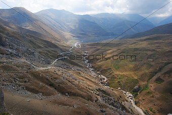Qudialcay river valley in Azerbaijan