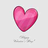 Red heart classic valentines day vector illustration