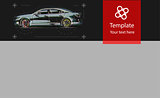 Web template for car service . Design graphic, concept website elements layout.