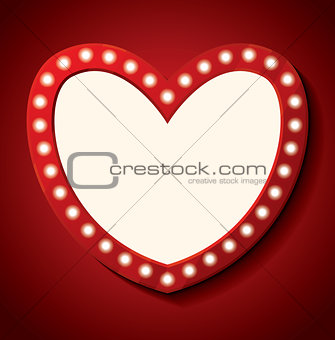 Happy Valentine's Day Greeting Card. Empty Heart.