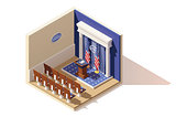 Vector isometric White House briefing room