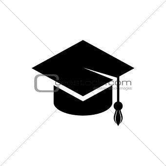 Black vector flat education icon isolated