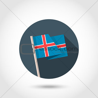 Vector Iceland Flag in flat style