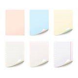 Set of different notepad sheet