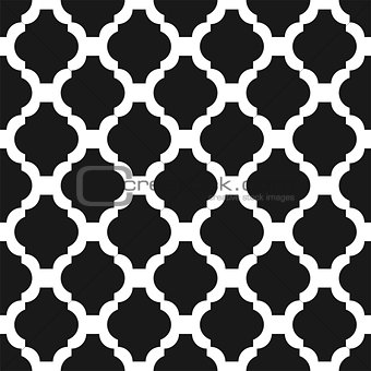 Black and white classic seamless vector pattern.