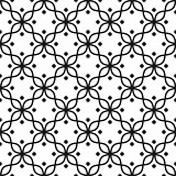Black and white seamless vector pattern.