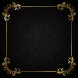 Black and gold decorative background 