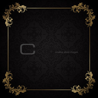 Black and gold decorative background 