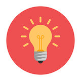 Lightbulb flat icon