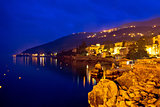 Lovran waterfront evening blue view