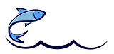 Logo fish with wave.