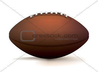 American Football Ball Isolated on White Illustration