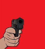 Hand Shooting a Pistol Illustration