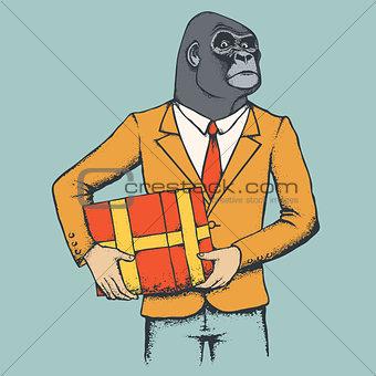 Monkey gorilla vector illustration