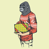Monkey gorilla vector illustration