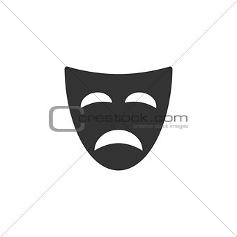 Tragedy mask icon