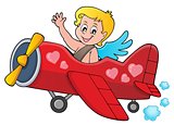 Airplane with Cupid theme image 1