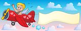 Airplane with Cupid theme image 2