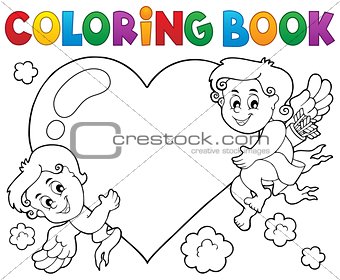 Coloring book Cupid topic 1