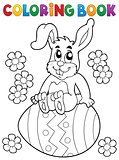 Coloring book Easter rabbit theme 5
