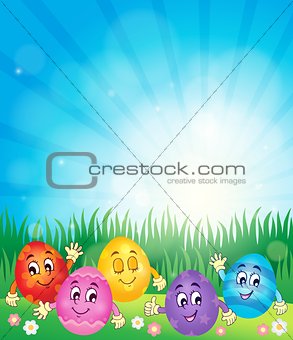 Happy Easter eggs theme image 1