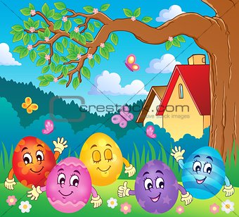Happy Easter eggs theme image 4