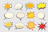 Set of comic bubbles isolated