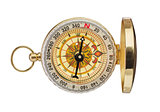 Retro brass compass