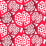 Pomegranate pattern. Seamless ornament.