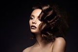 Luxury woman portrait with perfect hair