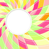 Abstract white round shape. Candy background
