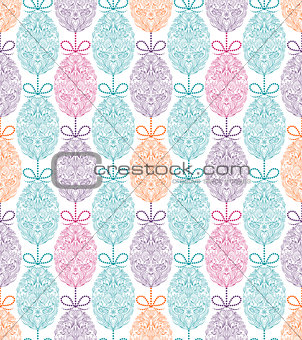 pattern with floral easter eggs