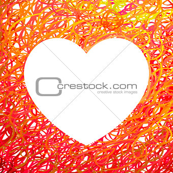 Hand drawn Heart symbol. Vector calligraphy Red symbol